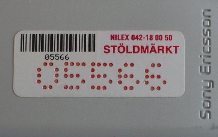 Mobiletikett 35 x 14 mm